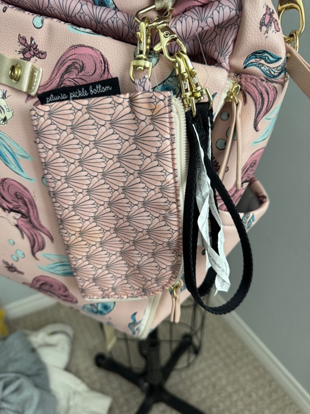 Petunia Pickle Bottom The Little Mermaid Diaper 3 in 1 Diaper Bag - Picture 6 of 9